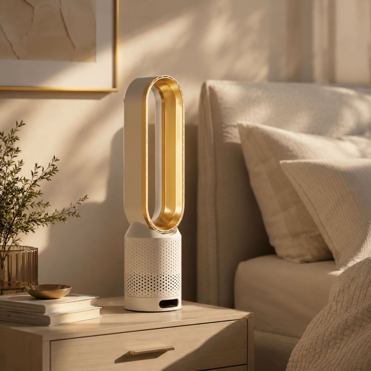 Bladeless Tower Fan with 6 Speed Levels | 90° Oscillation | Quiet Airflow for Living Room, Bedroom &amp; Office