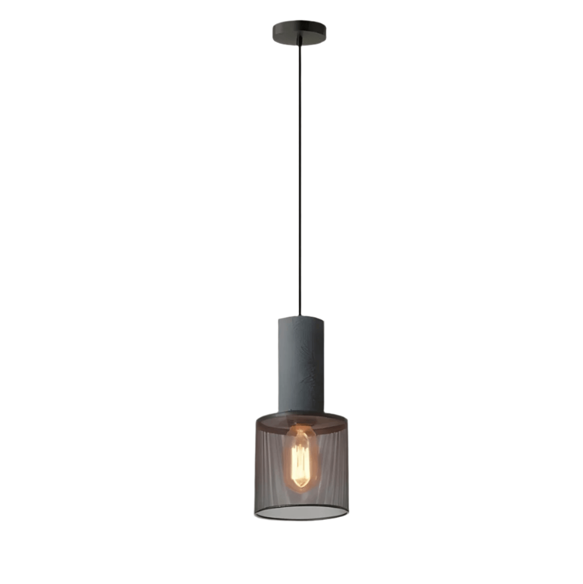 Industrial Loft Pendant Light with Concrete Finish