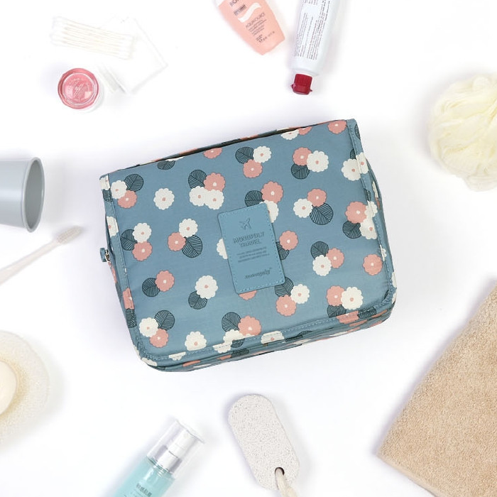 Hanging Travel Bags for Makeup and Toiletries | Water Repellent Organizer with Hook | 14 Prints and Colors