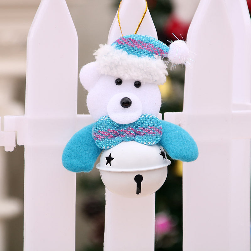 Felt Snowman Door Hanger with a Bell | Colorful Hat and Bow Tie Detail | Christmas Decorations for Doorway and Porch