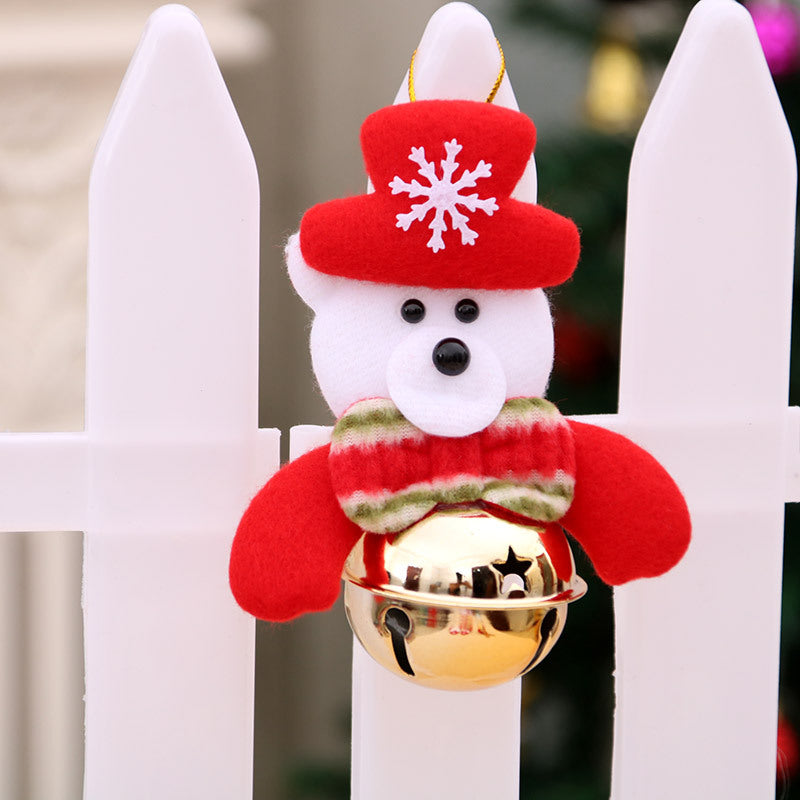 Felt Snowman Door Hanger with a Bell | Colorful Hat and Bow Tie Detail | Christmas Decorations for Doorway and Porch