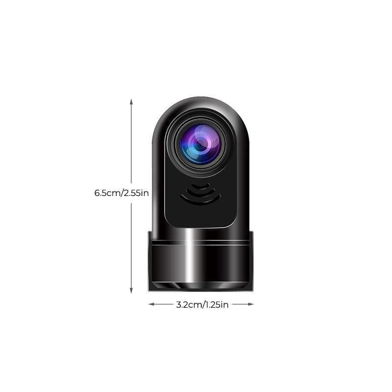 1080p HD Mini Dash Cam | 360 Degree Rotating Car Security Camera with ADAS Alerts | 24 Hour Parking Monitor