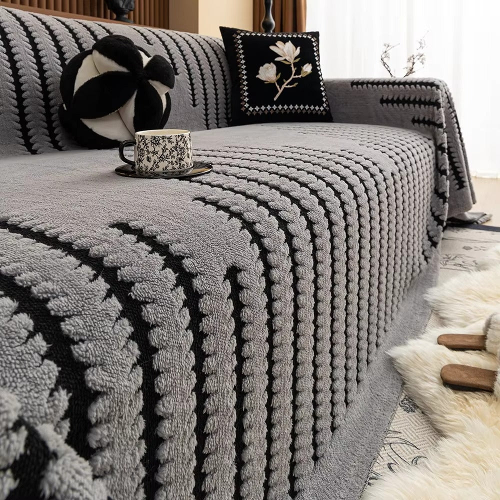 Plush Tufted Sofa Cover Slipcover