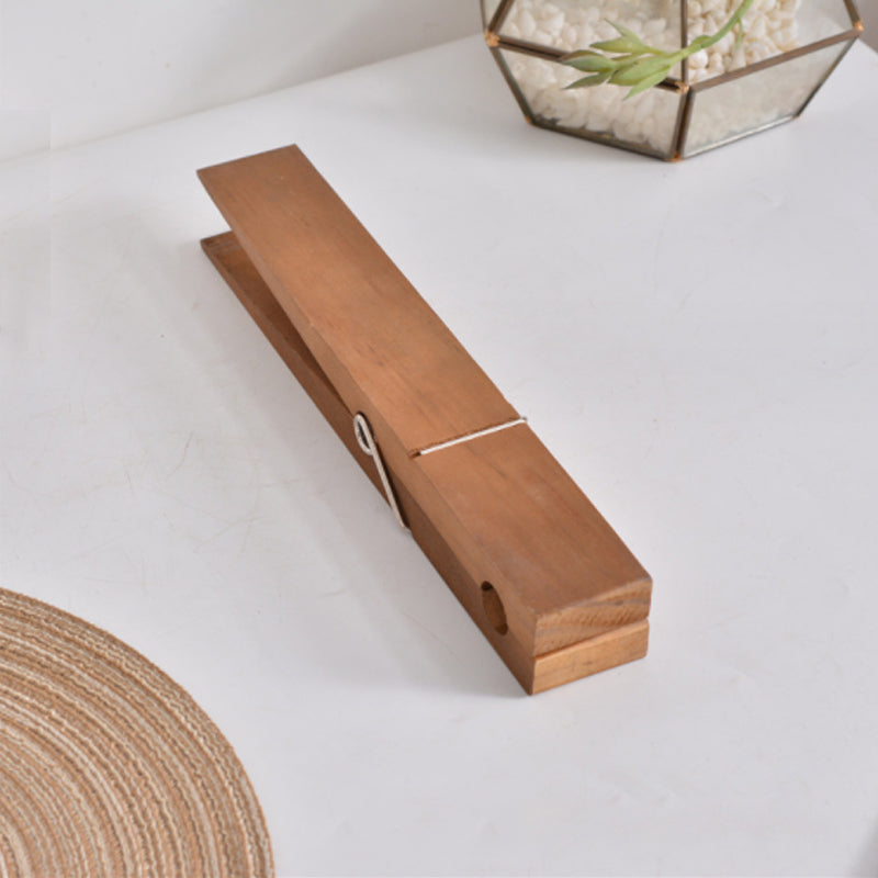 Wooden Clothespin Towel Organizer for the Wall | Spring Clip Holds Firm, No Drilling | Three Sizes, Six Finishes