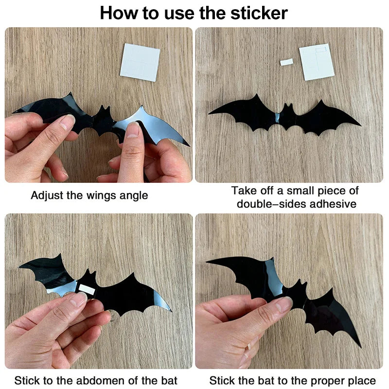 Close view of a raised 3D bat with spread wings