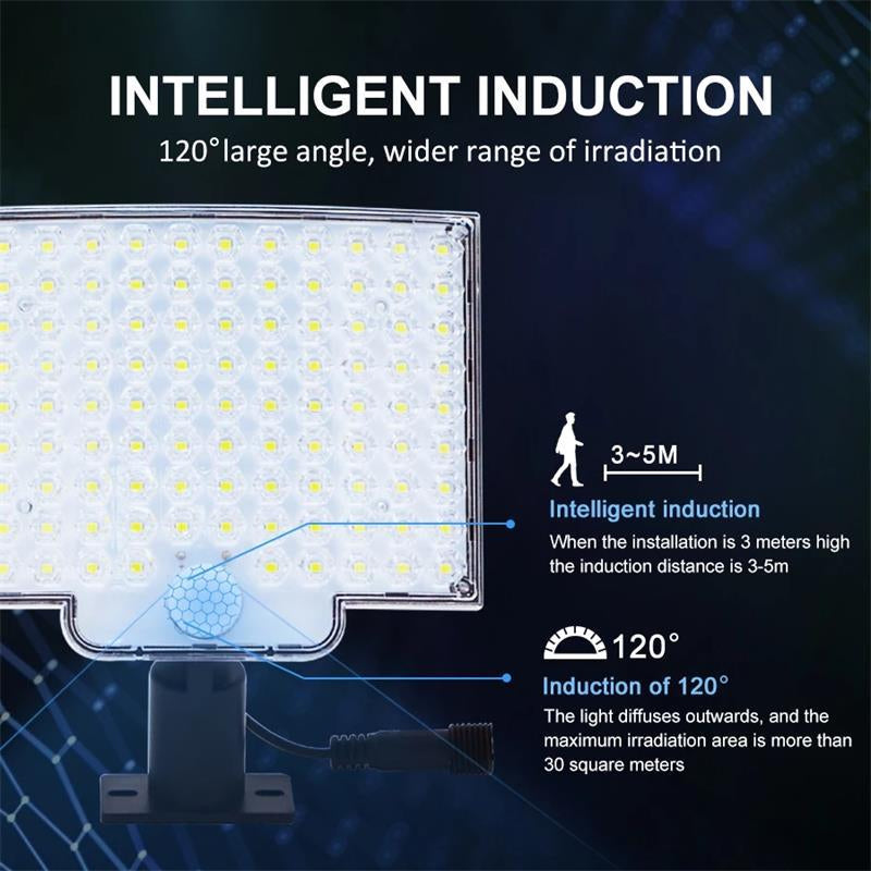 Solar LED Outdoor Lamp with Motion Sensor and 3 Modes | Exterior Wall Sconce Light Fixtures for Gardens and Driveways