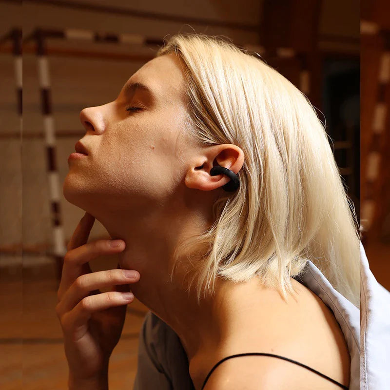 Wireless Earbuds with Clip-On Open-Ear Fit | Waterproof and Sweat-Resistant for Running and Gym Workouts