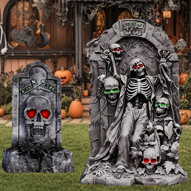 Haunted house Halloween ornament with spooky doors and windows