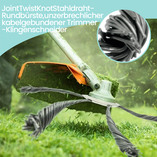 Steel Wire Trimmer Head with 3 or 6 Twisted Blades | Weed Eater Attachment in 200 and 230 mm | Garden Weeding Tool