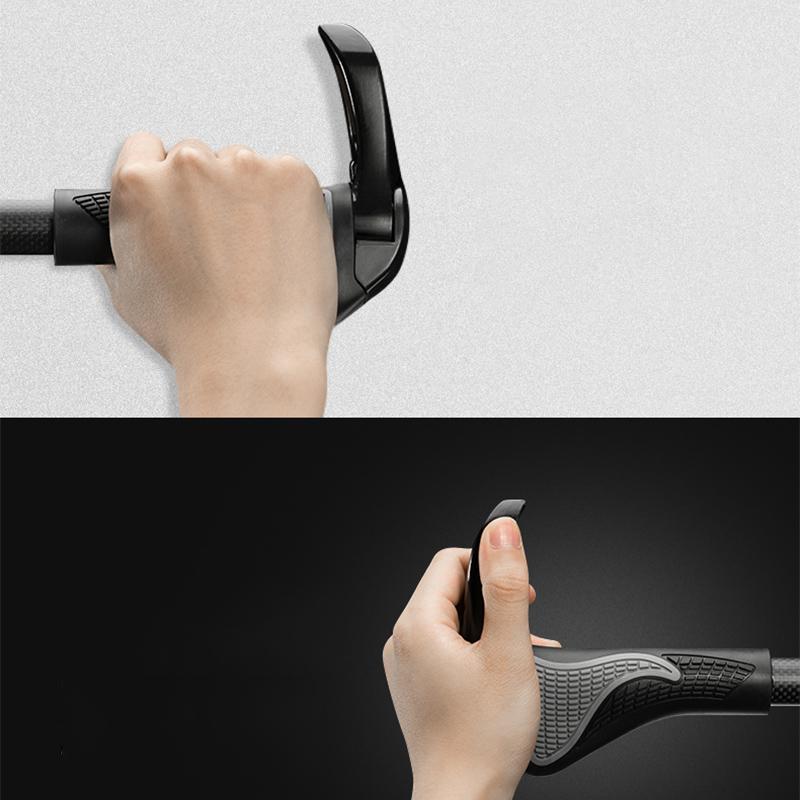 Ergonomic Bike Grips in Silicone and Aluminum Alloy | Fit 22.2 mm Handlebars, Angle Adjustable | Bicycle Accessories