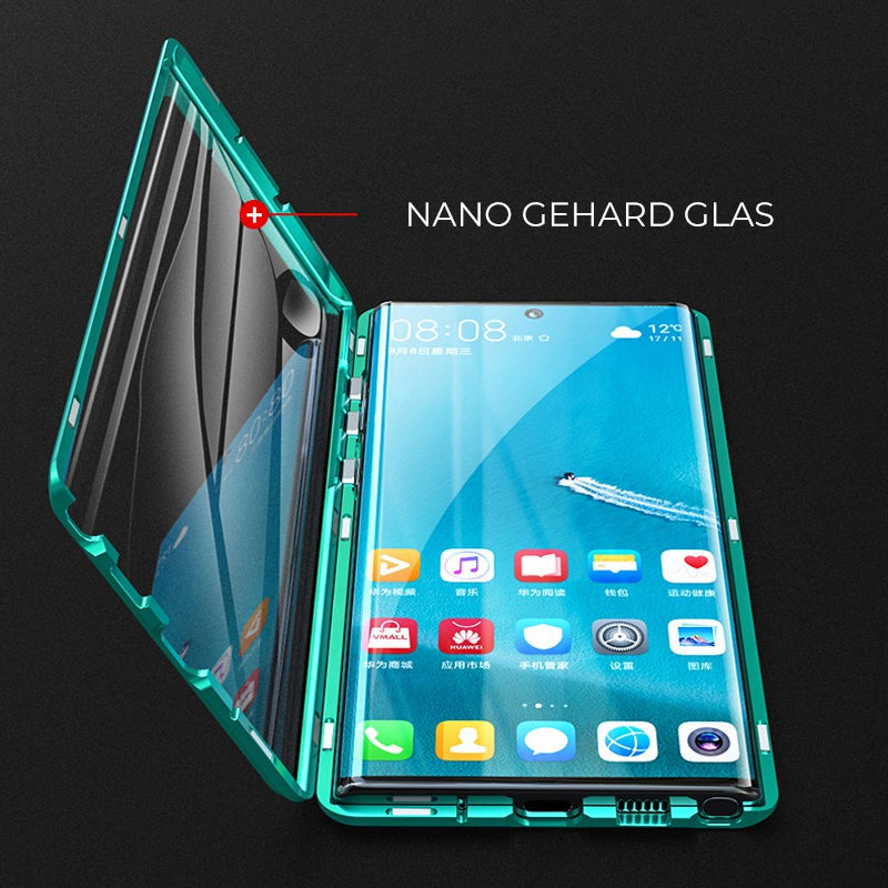 Magnetic Phone Case for Samsung Galaxy and Note Models | Double-Sided Tempered Glass with Metal Bumper Frame