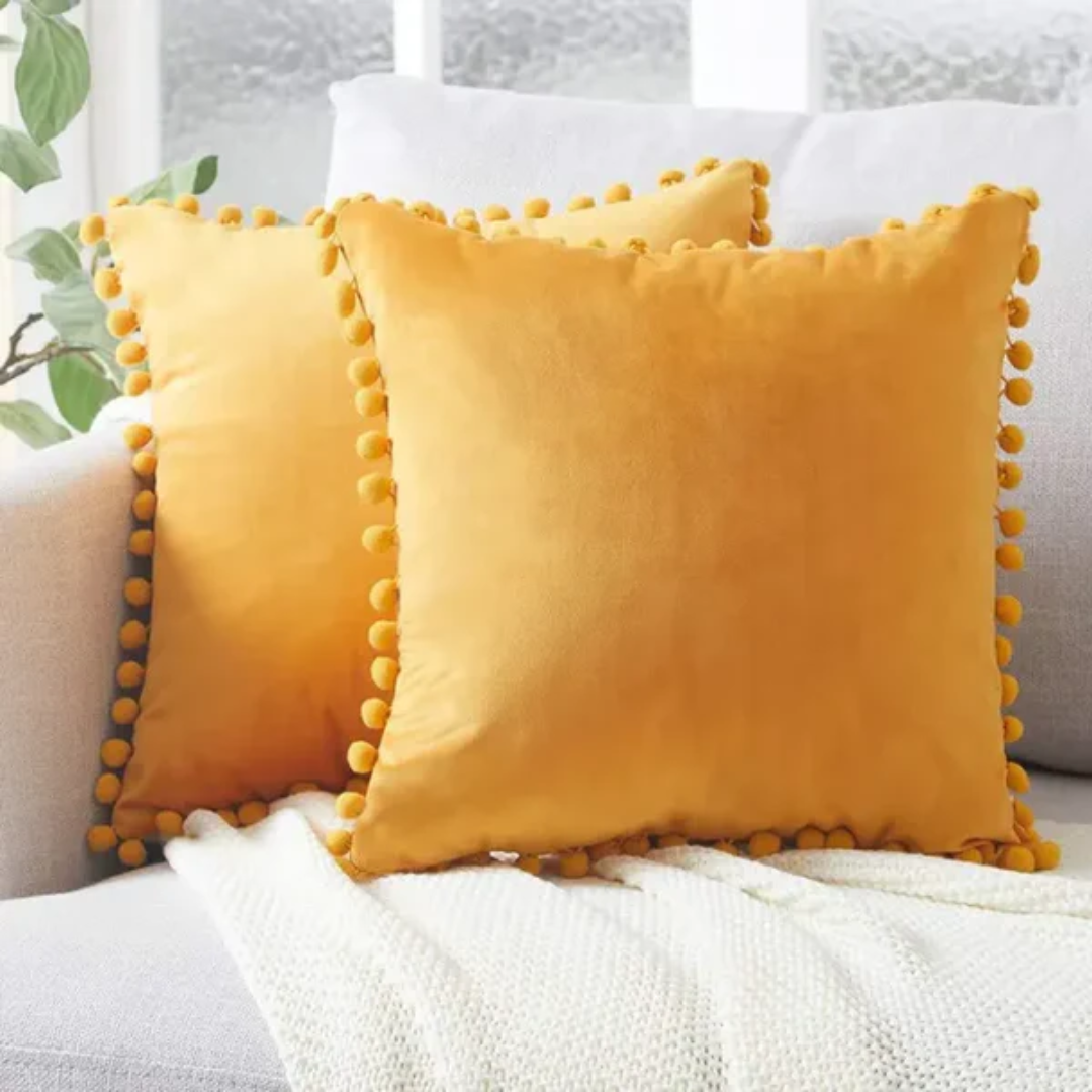 Scandinavian Cushion Cover Set Cotton Linen | 2 Pack