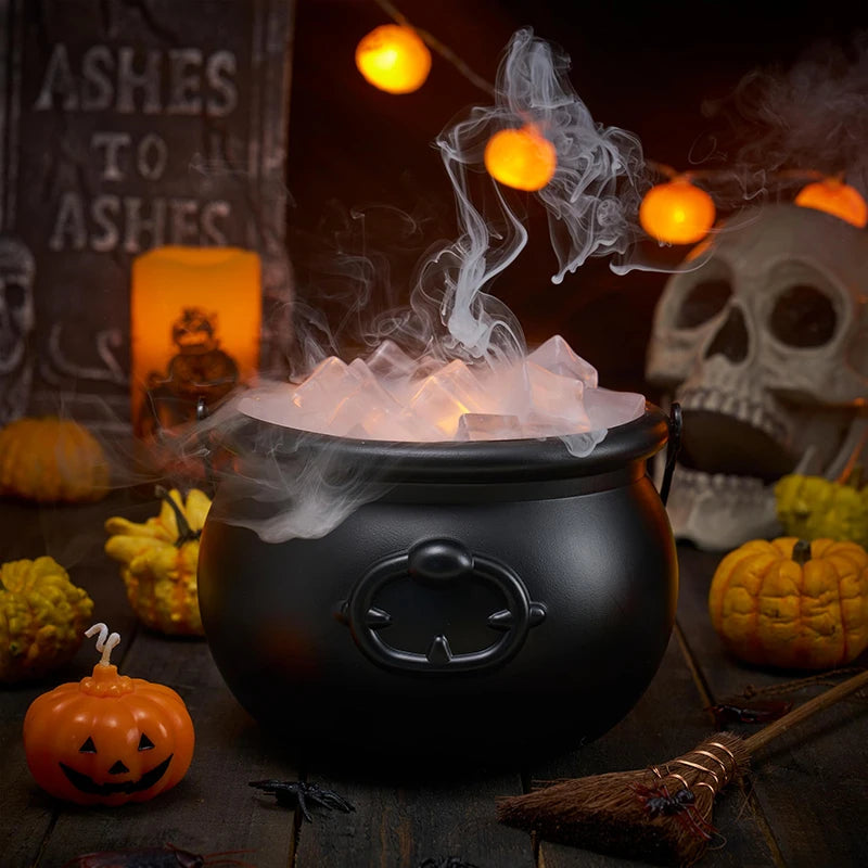 Halloween cauldron bucket used to hold party favors and small toys