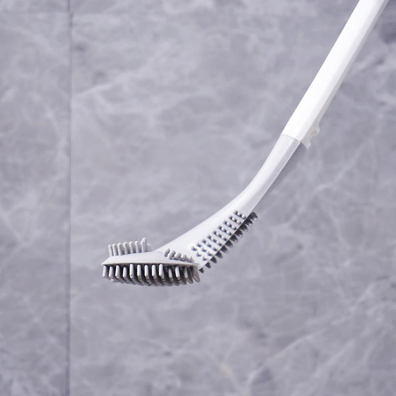 Toilet Brush with a Triangular Head and Wall Holder | TPR Bristles Reach Every Corner Without Clumping | Five Colors