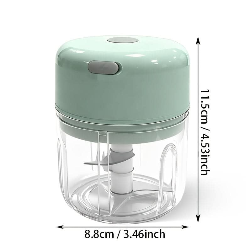 Electric Mini Food Chopper 250ml | USB Rechargeable | Green, White & Pink | One-Touch Chopping for Veggies, Meat & More