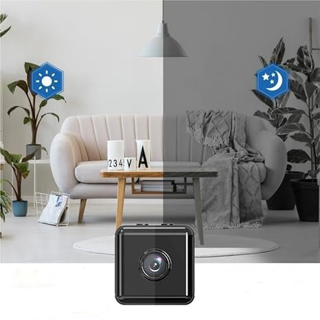 1080p Mini Security Camera for Indoor Use | Wireless Wifi Setup with App Control | Clear Live View Day and Night