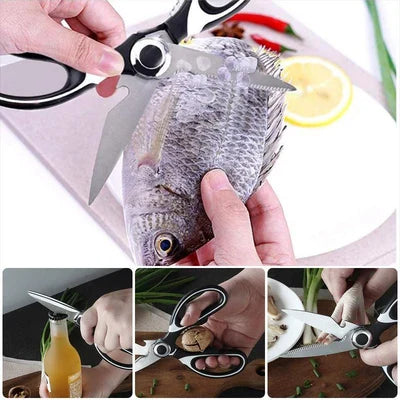 Heavy Duty Shears with a Built-In Bottle Opener | Stainless Steel Blades That Will Not Rust | Kitchen Gadgets for Prep Work