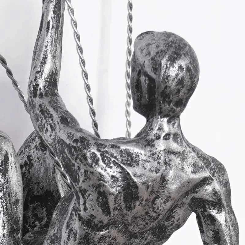 Climbing Man Wall Sculpture Set