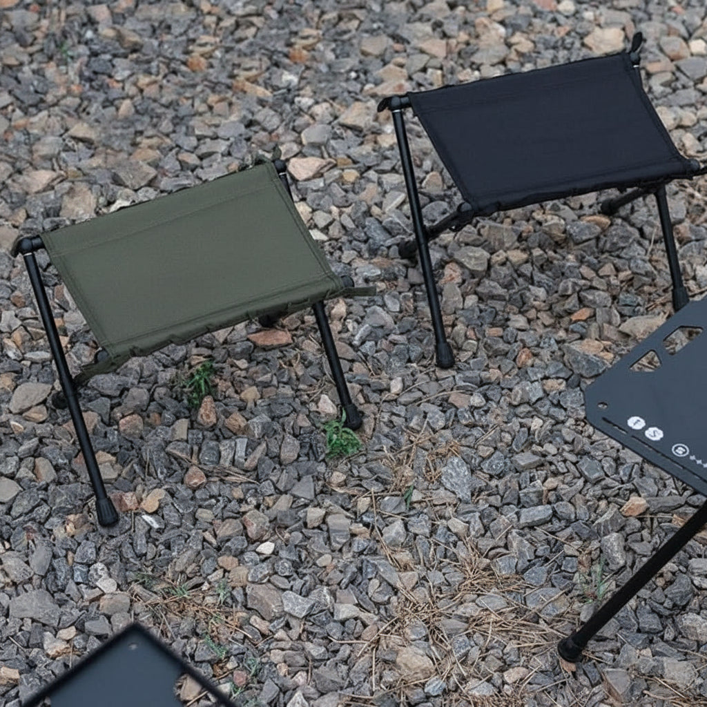 Ultra-Light Folding Camping Stool | Aluminum Alloy Frame, Holds up to 220 lbs | Portable Seat in 3 Color Options