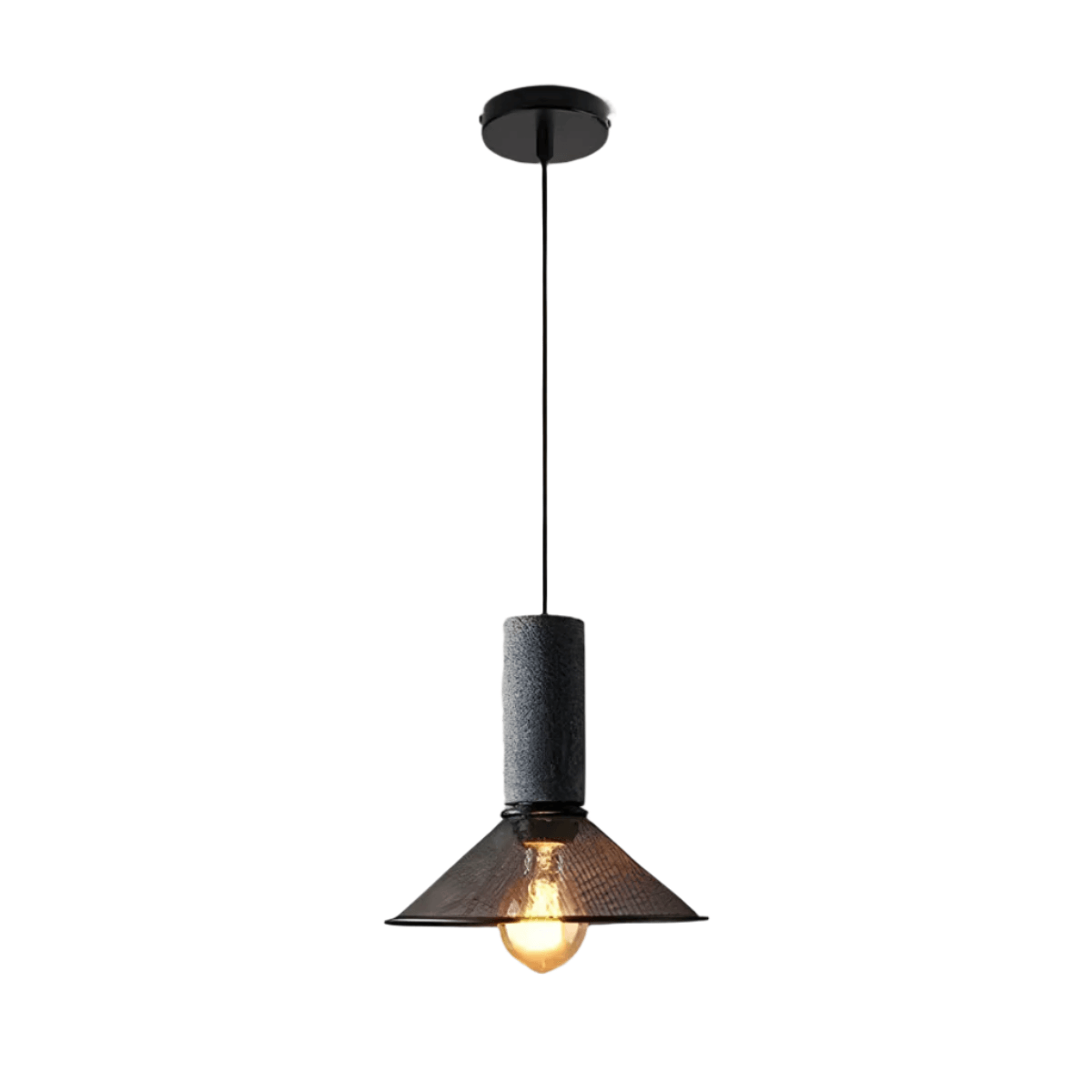 Industrial Loft Pendant Light with Concrete Finish