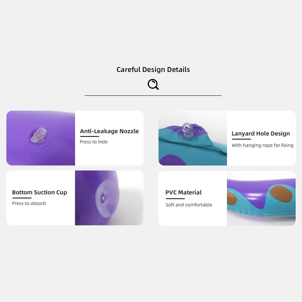 Purple inflatable tentacles curling out of a window for a haunted display