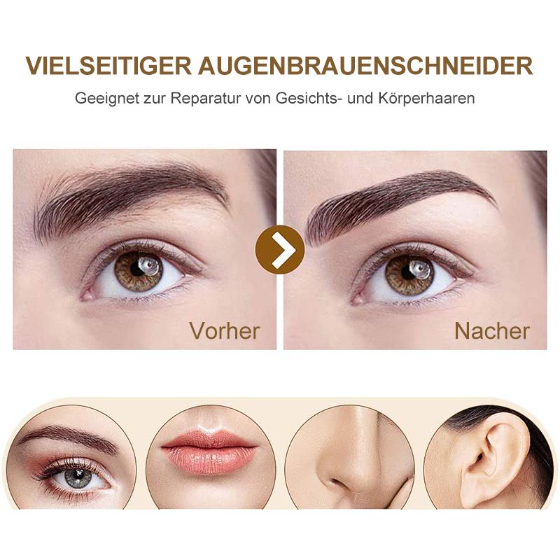 Electric Eyebrow Shaper for Women | Facial Hair Trimmer with Built In Light | Rose Gold Pen Design
