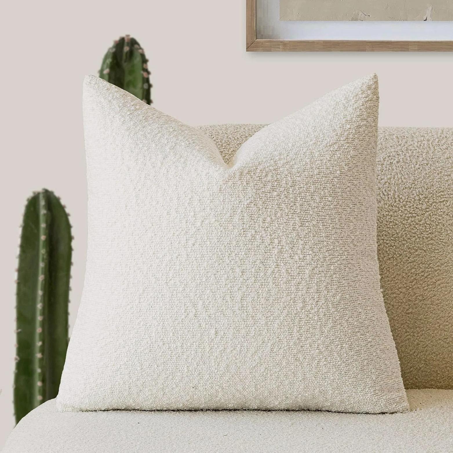 Boucle Cushion Cover 45x45cm Decorative Pillow