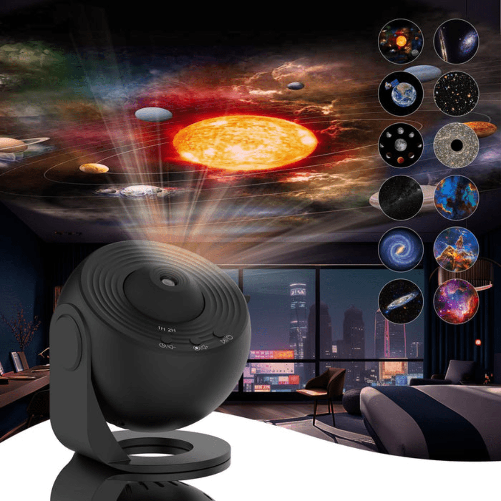 GALAXYSKY - HD Starry Sky Projector with 13 Galaxy Discs - Black