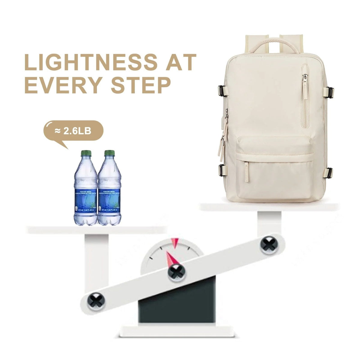 35L Travel Backpack for Women | Water Repellent Nylon with Shoe Pocket and Laptop Sleeve | Carry On Size