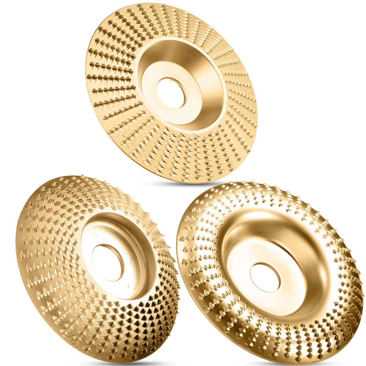 Tungsten Carbide Grinding Wheel for Angle Grinders, 16 mm Bore | Shapes Convex, Concave, Bevelled and Flat Wood