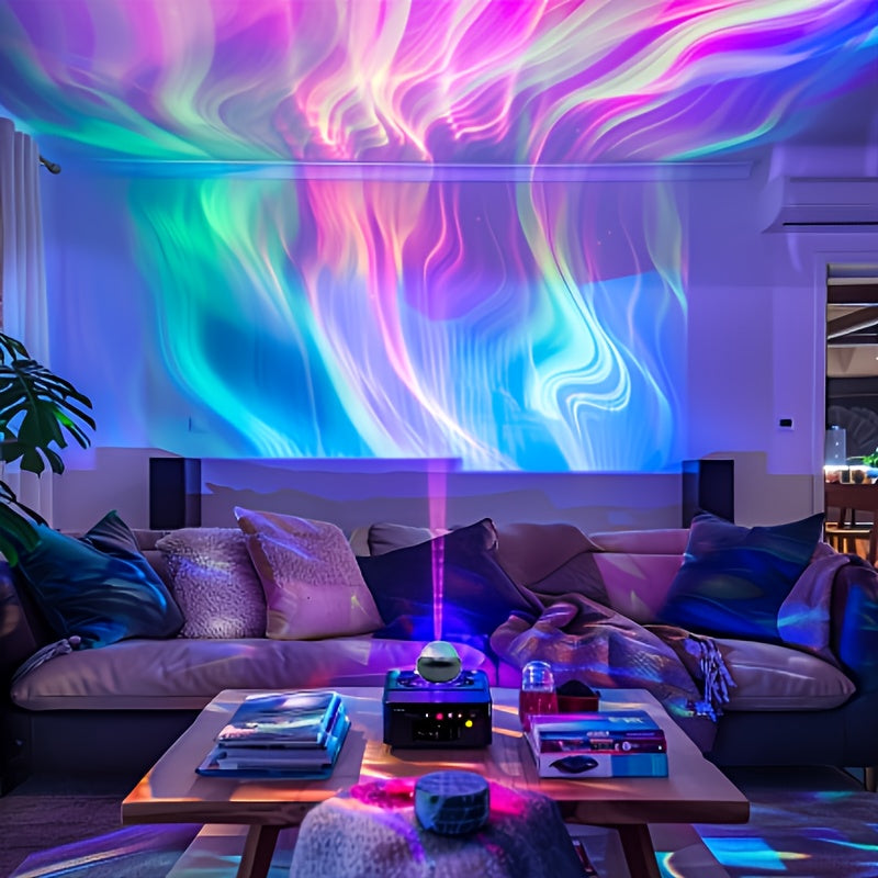 Aurora Projector for a Bedroom Ceiling and Walls | Multicolor Night Light for a Calm Atmosphere or a Party