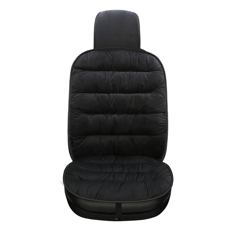 Plush Car Seat Cushion with Full Backrest | 105 x 49 cm Thick Padded Winter Pad | Available in 4 Colors