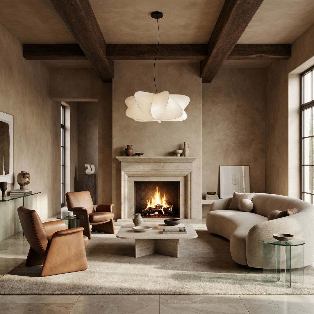 Silk Pendant Lamp Wabi Sabi Design