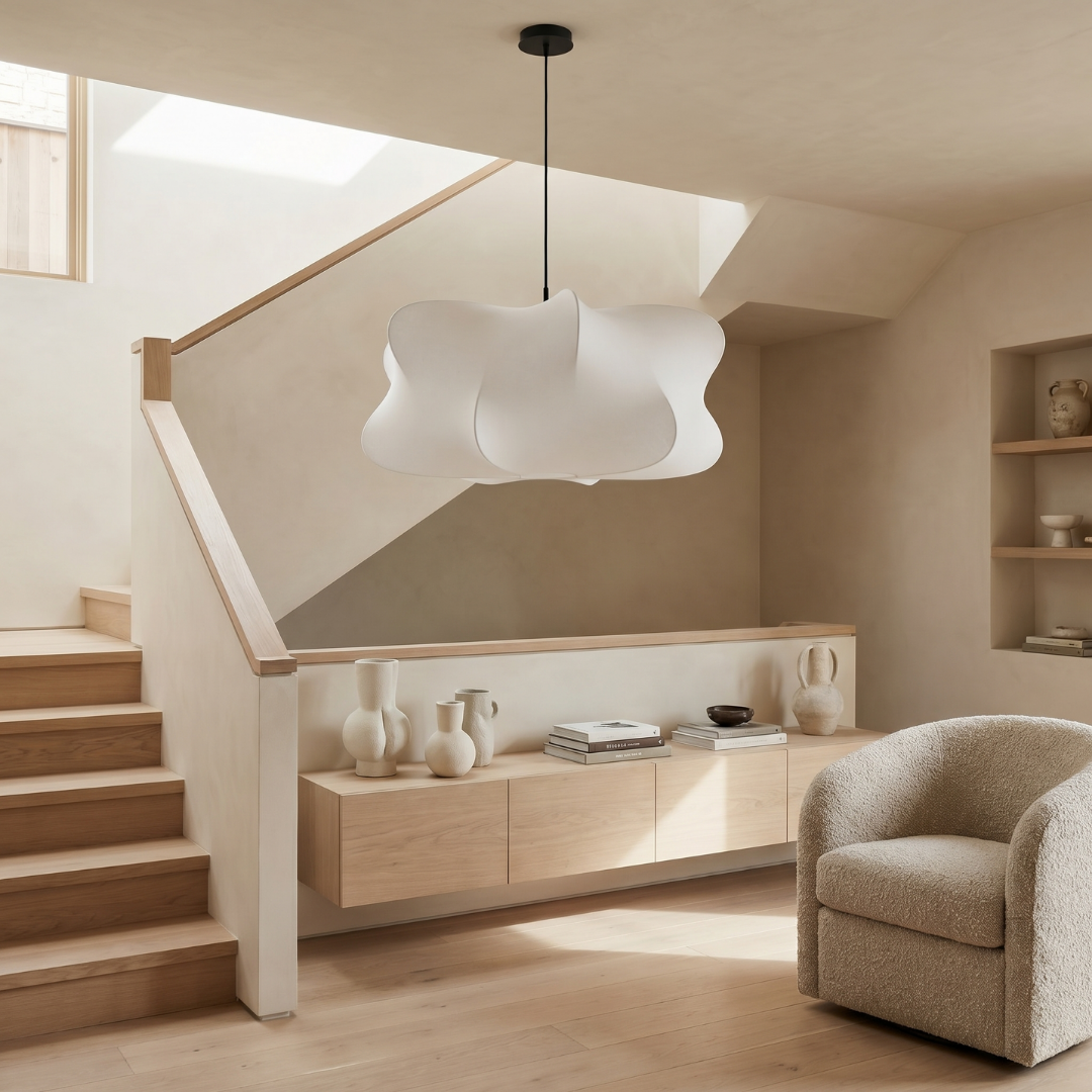 Silk Pendant Lamp Wabi Sabi Design