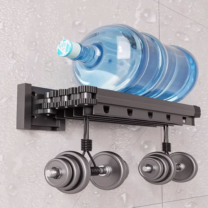 Foldable Shower Curtain Rod Partition Set | Waterproof Fabric | Gray & White Rack Options | Wet-Dry Bathroom Divider