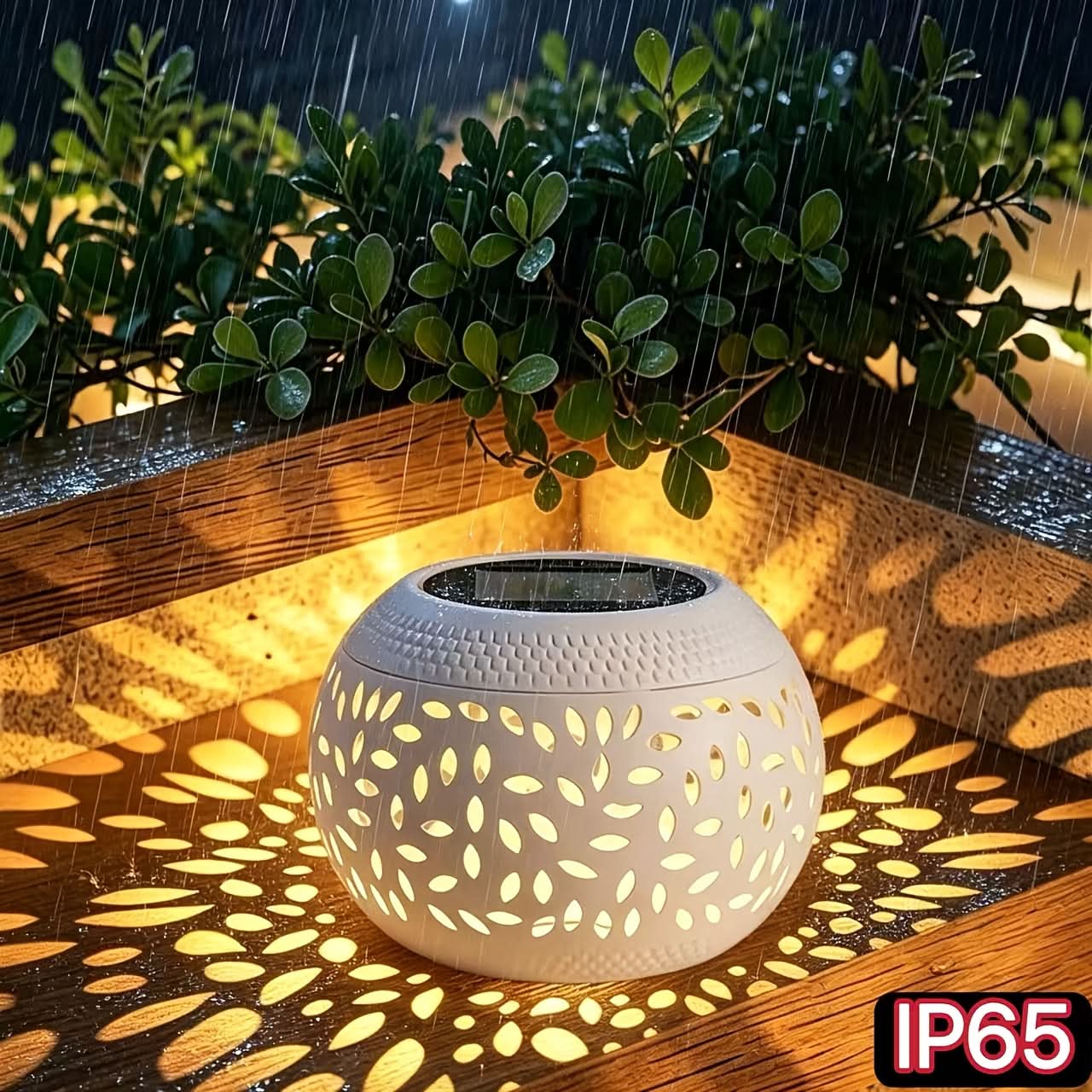 Outdoor Solar-Powered Metal Table Lamp with Toggle Switch | White, Black or Copper | Warm-White Auto-Charging Lantern