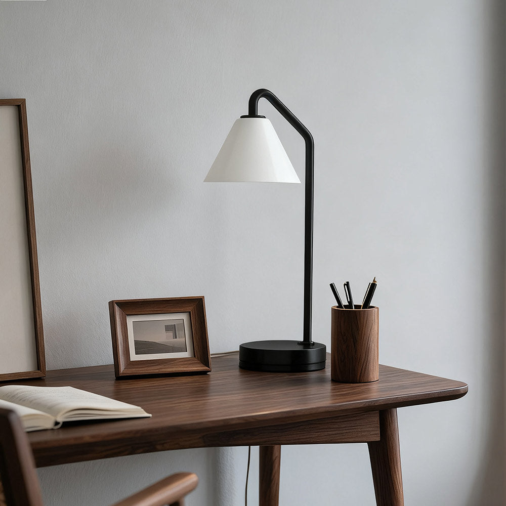 Glass Cone Table Lamp
