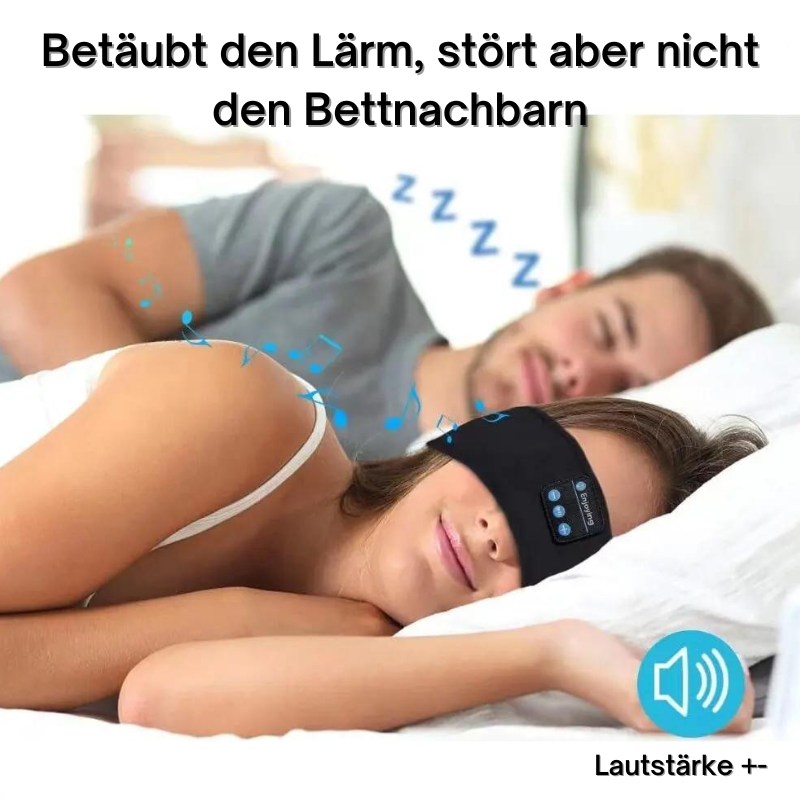 Wireless Bluetooth Sleep Headband with Flat Removable Speakers | Washable Band That Blocks Light | Good Headphones for Gym