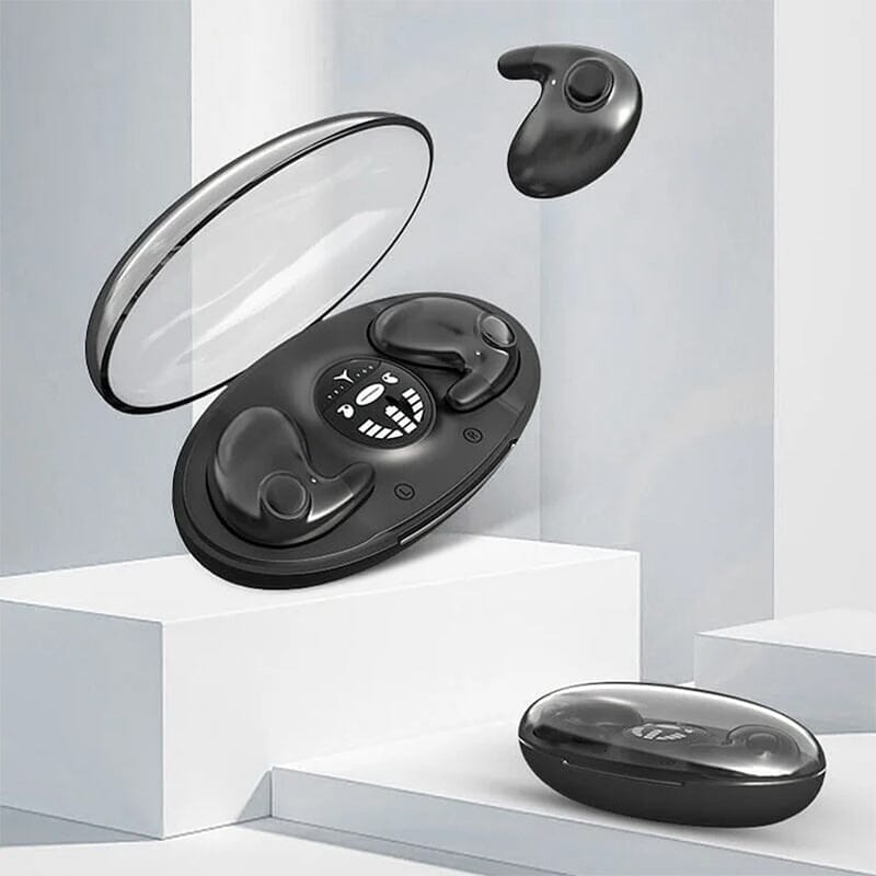 Wireless Earbuds for Sleeping, 1 cm and 0.08 oz Each | Flat Enough to Lie on Your Side | 24 Hours of Playtime, Bluetooth 5.3