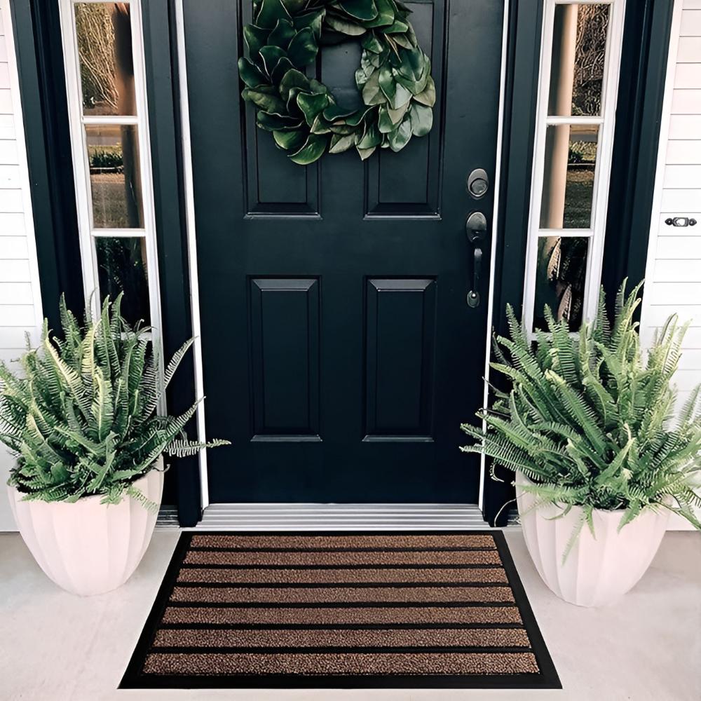 Striped Door Mat Non Slip Entryway