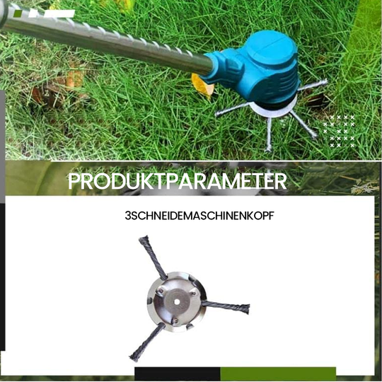 Steel Wire Trimmer Head with 3 or 6 Twisted Blades | Weed Eater Attachment in 200 and 230 mm | Garden Weeding Tool