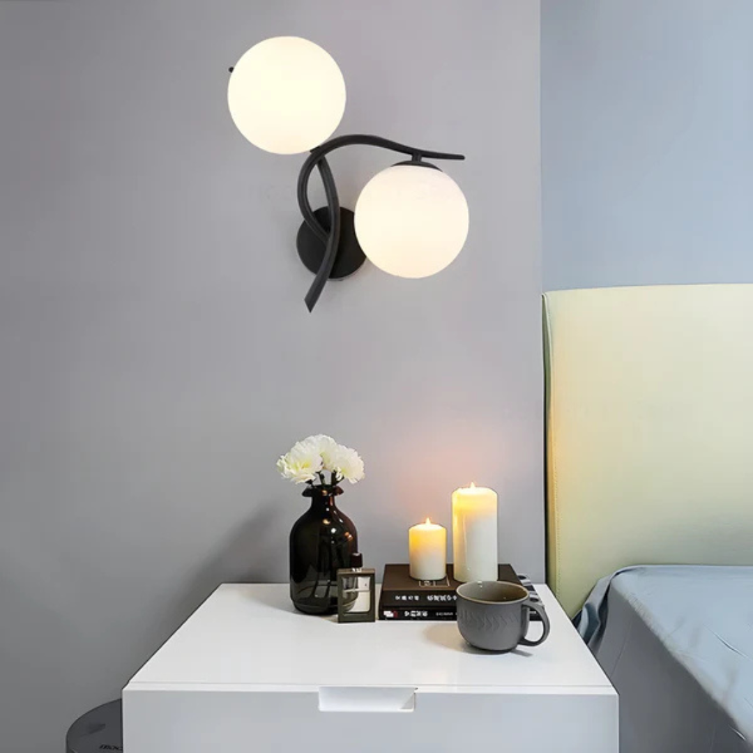 Glass Copper LED Wall Light