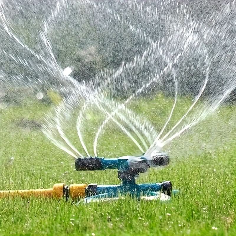 360-Degree Rotating Garden Sprinkler 3.3 x 5.9 In | Durable ABS Build | Wide-Coverage Lawn & Flower Bed Watering