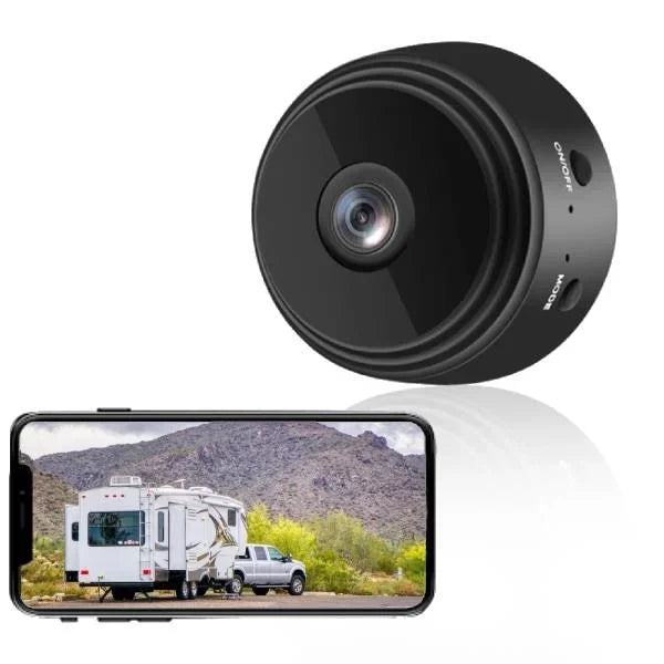Mini Wireless Camera for RV Truck and Trailer | 150 Degree Lens with Magnetic Rotating Mount | Infrared Night Vision
