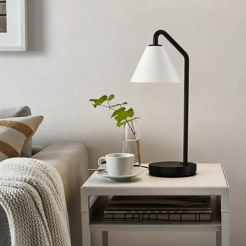 Glass Cone Table Lamp