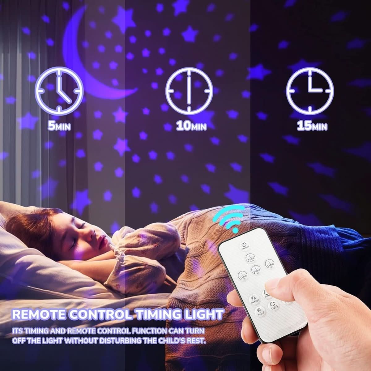 GLOWLIGHT - Magical Star Projector with 16 Colors & Timer Function product image