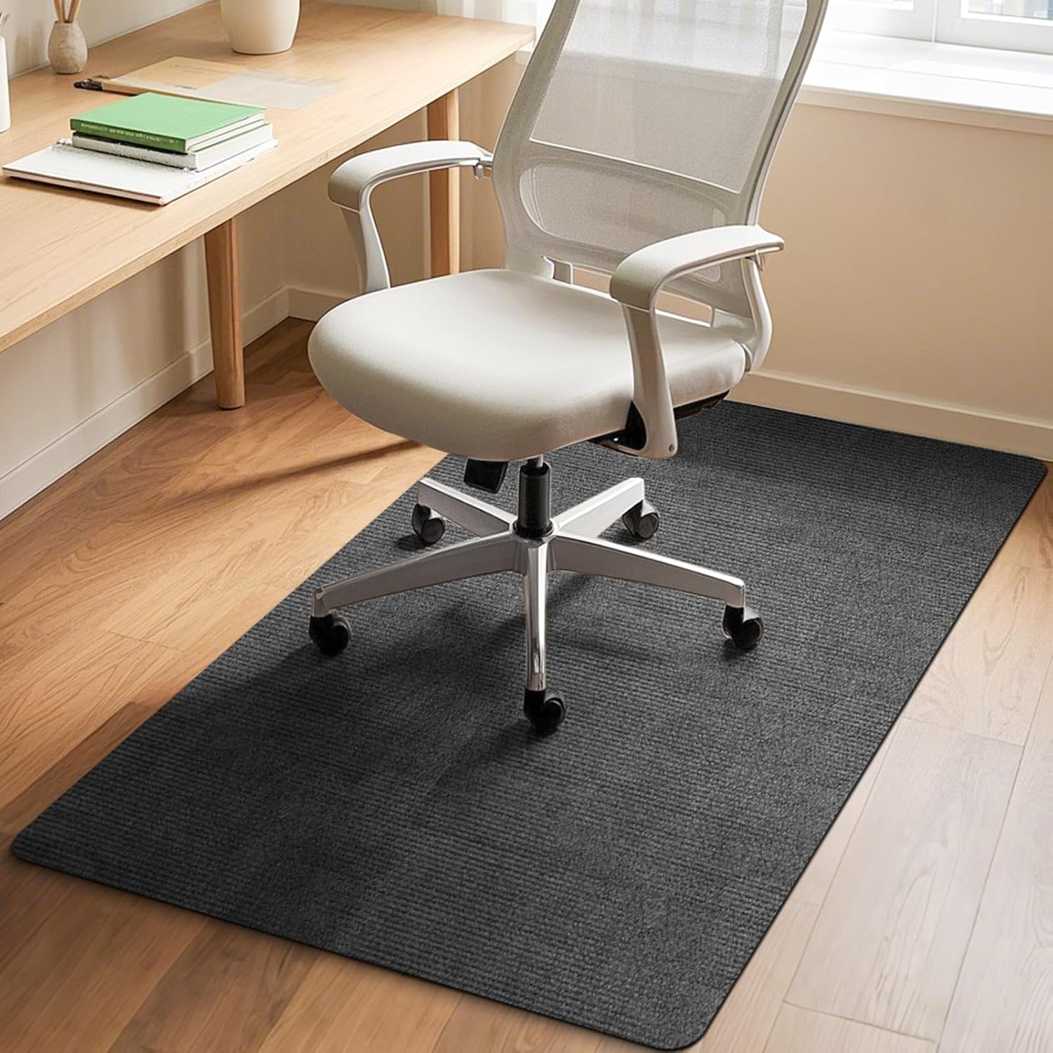 Premium PVC Chair Mat for Hardwood & Office Floors 35 x 47/55 In | 5 Colors | Smooth Rolling Protection for Desks & Gaming