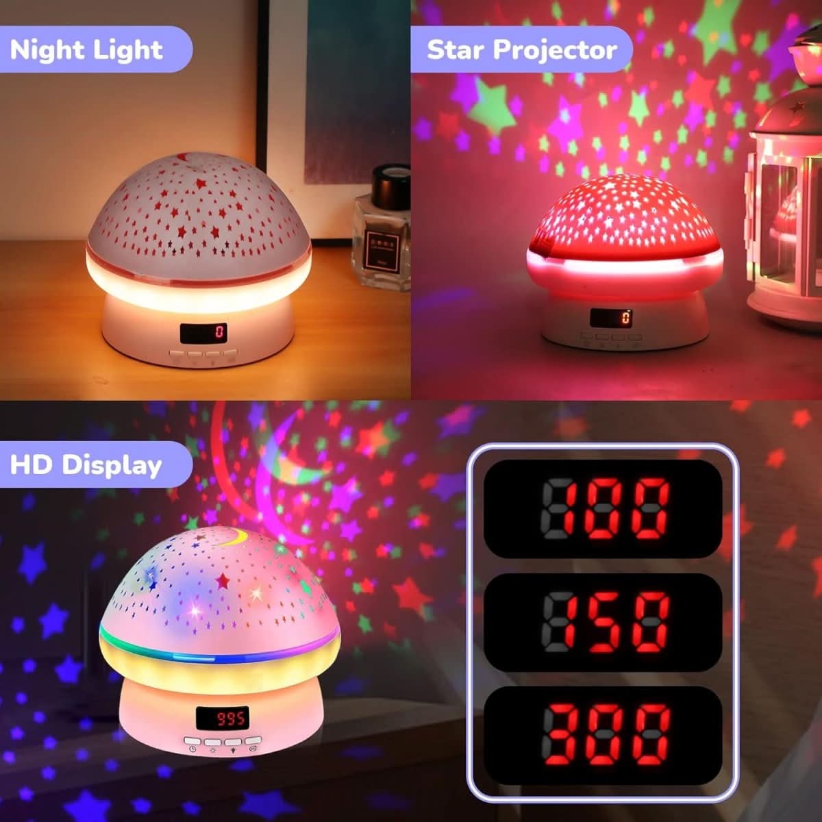 GLOWLIGHT - Magical Star Projector with 16 Colors & Timer Function product image