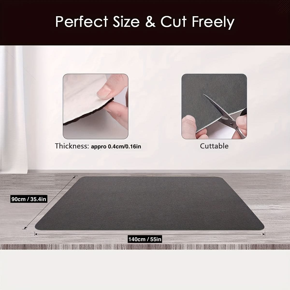 Premium PVC Chair Mat for Hardwood & Office Floors 35 x 47/55 In | 5 Colors | Smooth Rolling Protection for Desks & Gaming