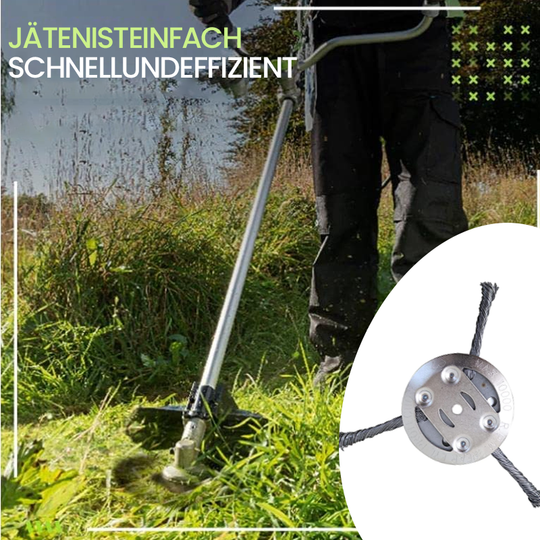 Steel Wire Trimmer Head with 3 or 6 Twisted Blades | Weed Eater Attachment in 200 and 230 mm | Garden Weeding Tool